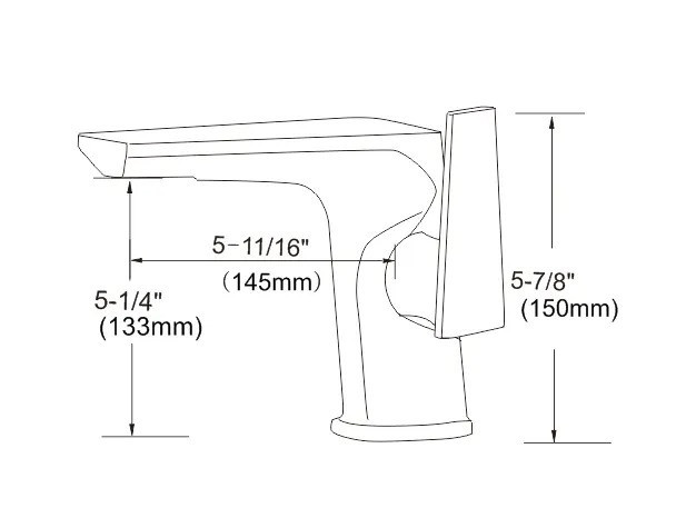 Змішувач для умивальника, раковини з латуні дизайнерський, з боковим важелем з хромовим покриттям Кам'янець-Подільський - фото 3
