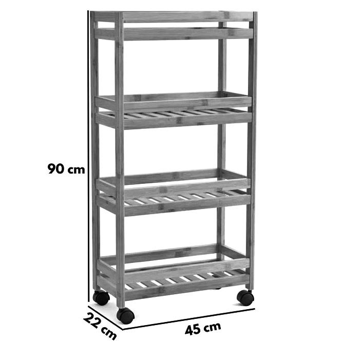 Етажерка для ванної на коліщатах "Полярис" палісандр Миколаїв - фото 2
