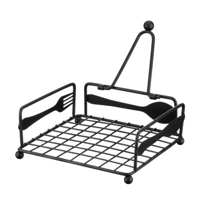 Салфетница Ardesto Midori 18х18х7см, метал, чорний (AR0906B) Винница - изображение 2