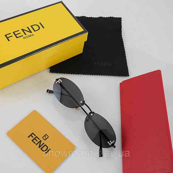 Жіночі брендові безоправні окуляри Fendi (48400) black Київ