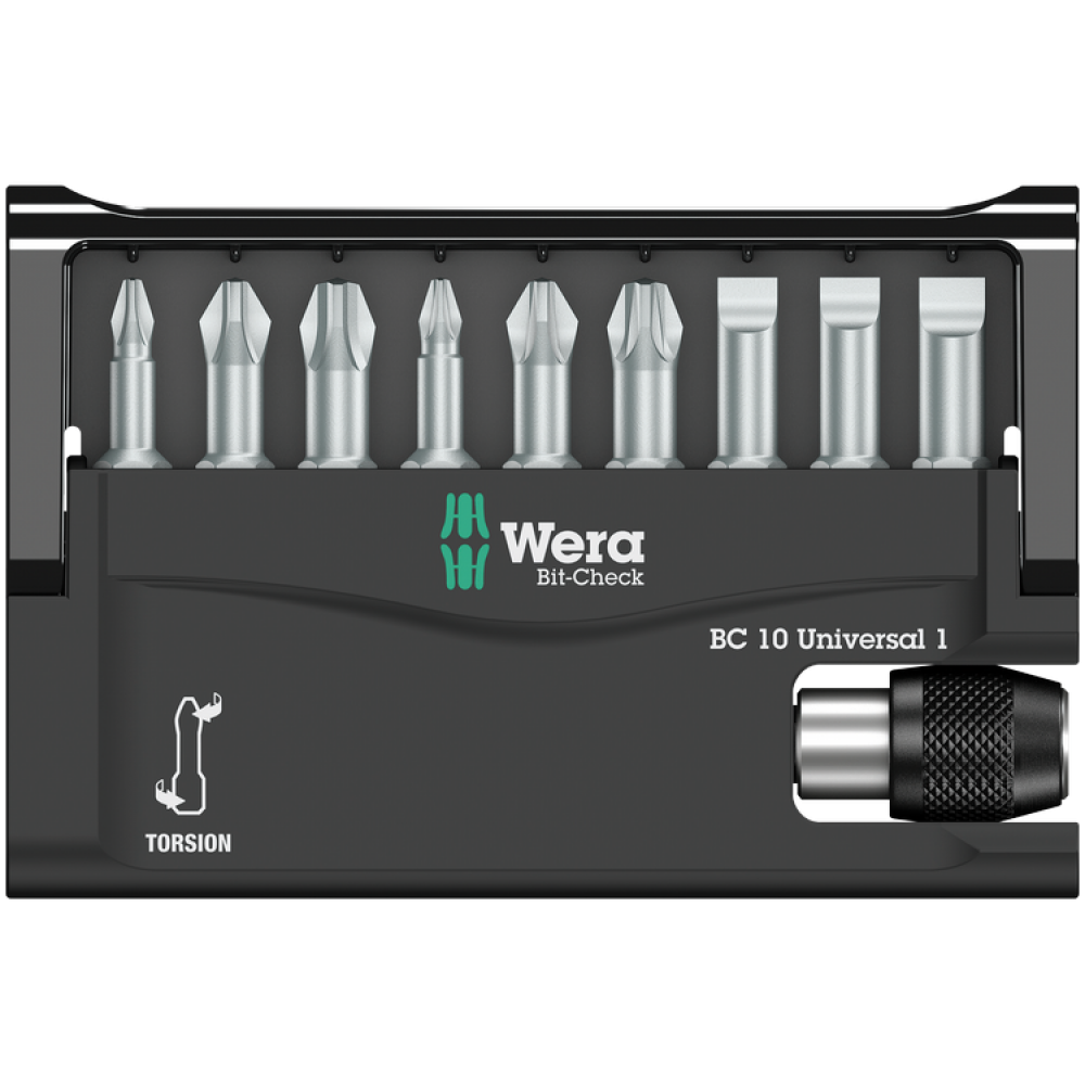 Набор бит РН,PZ,SL 10ед. Wera Bit-Check 10 Universal 1 05056161001 Одесса - изображение 2