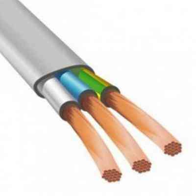 Кабель силовий ЗЗКМ 3х1.5 кв.мм гнучкий, плоский, 100м (ШВВП 3x1,5 ECG / 705863) Вінниця