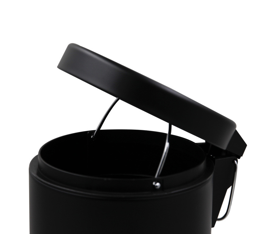 Відро для сміття кругле Zerix Solo-TC0103 Black 3 л колір чорний нерж. сталь (ZX5896) Чернівці - фото 5