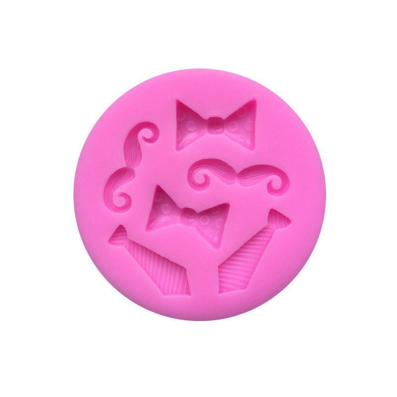 Силиконовый молд Усы и галстуки 55 мм розовый Киев - изображение 7