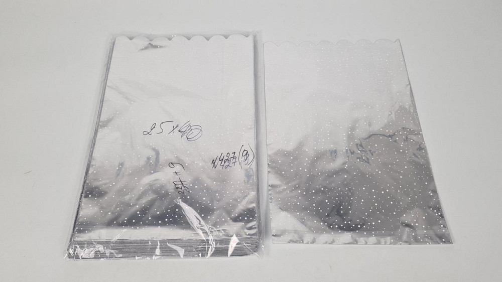 Пакет із малюнком для пакування подарунків (25*40) No427 (9) фольгований (ажурний) "Капелька" (100 шт.) Харків - фото 1