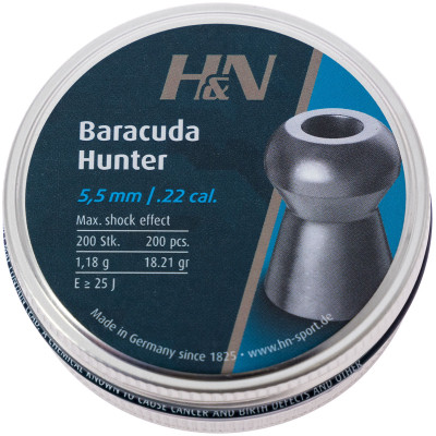 Пульки H&amp;N Baracuda Hunter, 5,5 мм ,1.18г, 200шт/уп (92175500003) Вінниця - фото 1