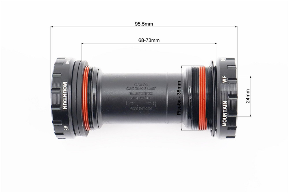 Каретка Hollowtech II MTB 68-73мм, під інтегровану вісь 24мм, BB-MT501 Київ - фото 2