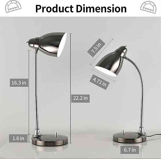 Настільна лампа CELYST E27 LED 12W, ретро лампа з гнучким гусаком, офісна, для читання, навчання Київ