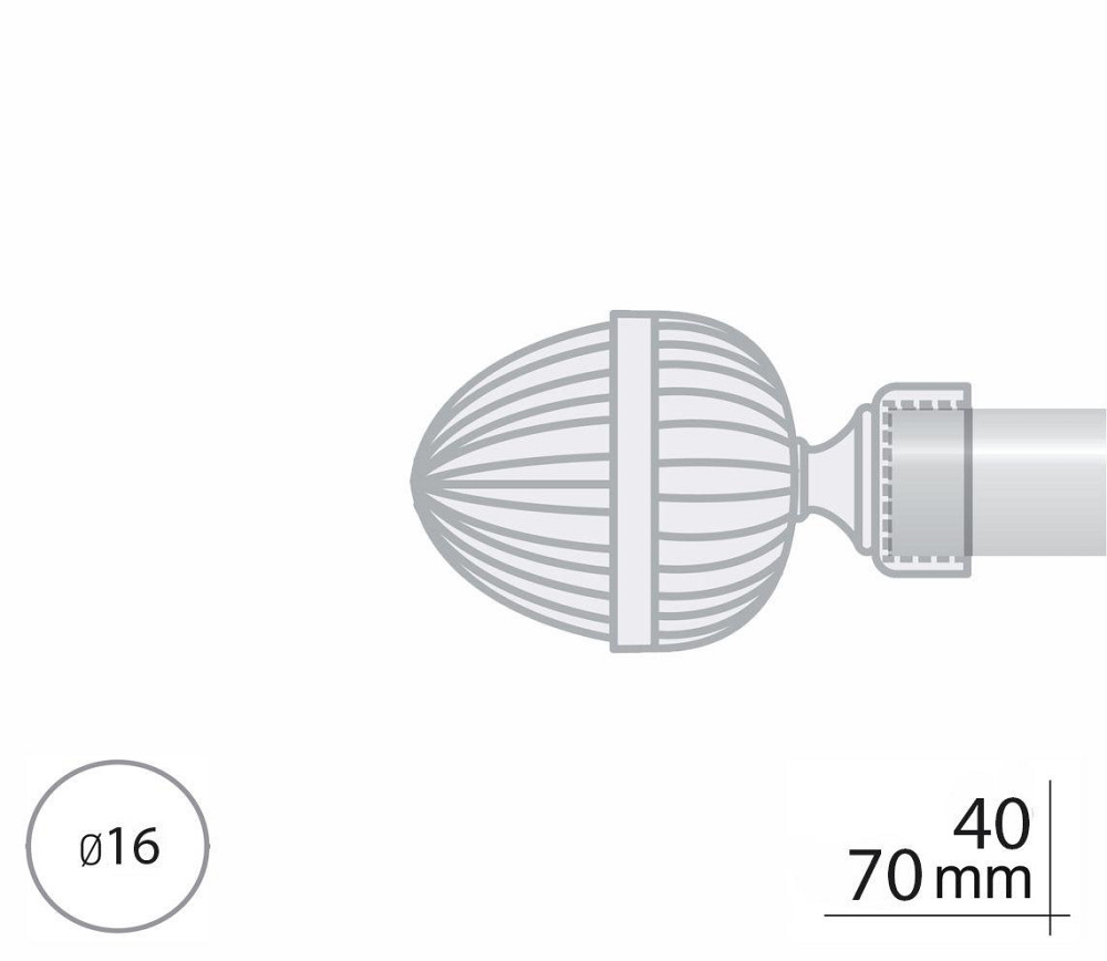 Закінчення для карнизу Orvit ОДЕОН 16 мм ХРОМ Львов - изображение 2