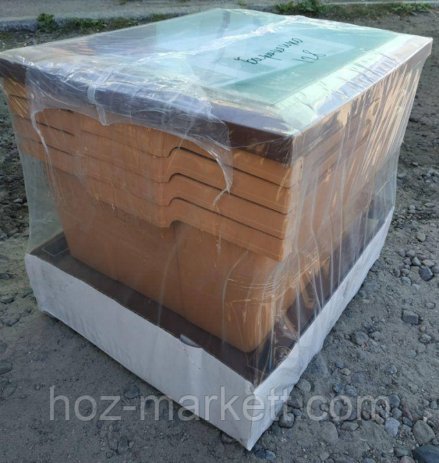 Комод пластиковий тумбочка на 4 ящики з цілісними шухлядами Туреччина беж із коричневим Харків - фото 3