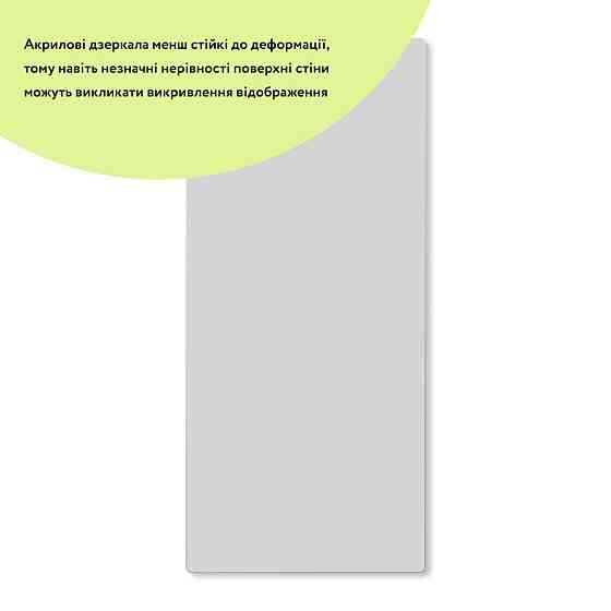 Самоклеящееся акриловое зеркало 40×90 см Киев