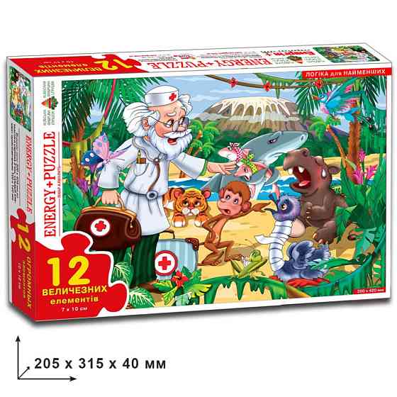 Дитячі пазли "Доктор Айболить" 86119 на 12 деталей Вінниця