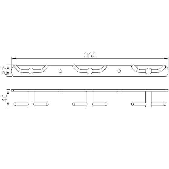 Планка з гачками Perfect Sanitary Appliances SP 8135 Тернопіль