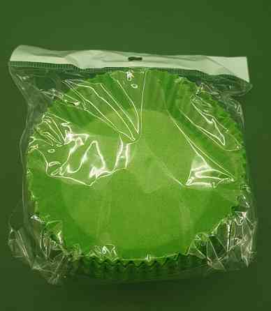 Тартолетка для кексів "Кругла зелена"D71 H22 (100шт)/9/ (1 уп.) Харків