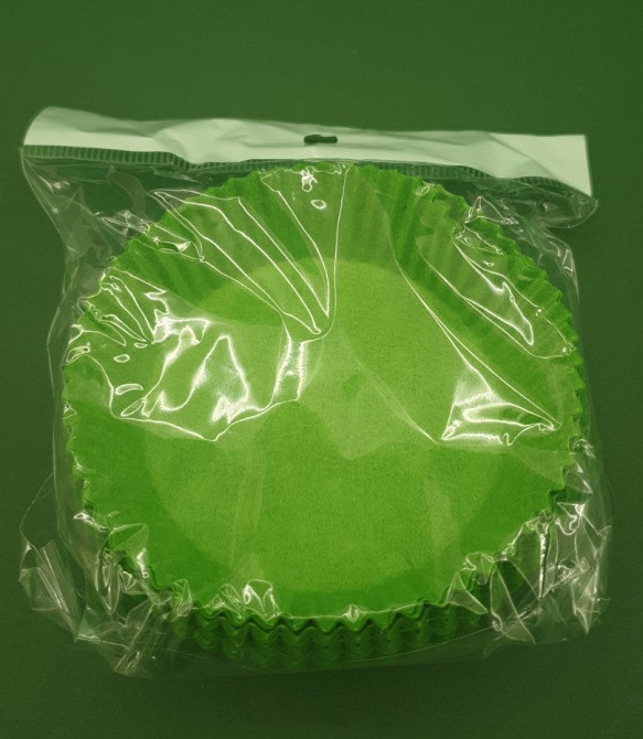 Тартолетка для кексів "Кругла зелена"D71 H22 (100шт)/9/ (1 уп.) Харків - фото 2