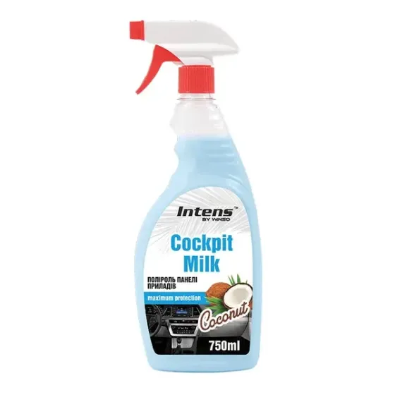 Полироль-молочко для панели приборов WINSO COCKPIT MILK INTENSE Coconut 750 мл — Уход, Блеск, Аромат Кокоса Ковель