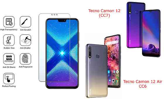 Защитное стекло NeoGlass для Tecno Camon 12 (CC7), Camon 12 Air CC6 – ультрапрозрачное и устойчивое Киев