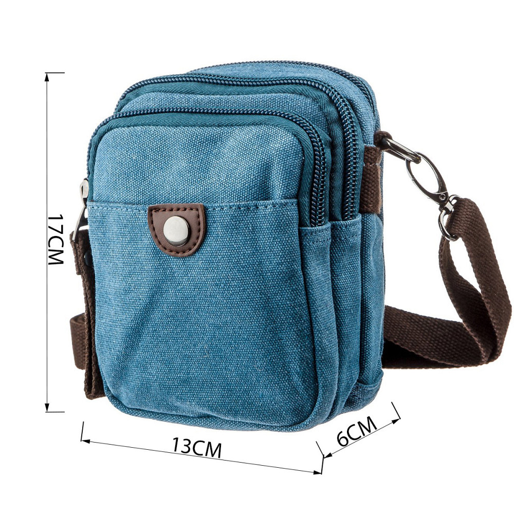 Барсетка текстильная Голубая (Vintage) Киев - изображение 17