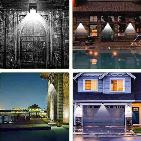 Вуличний ліхтар на сонячній батареї, 20LED / Світлодіодний настінний світильник / Фасадний прожектор Київ