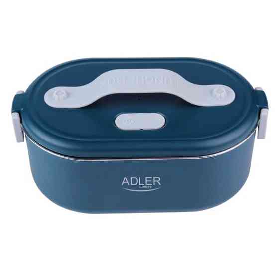 Ланч бокс с подогревом электрический Adler AD 4505 Blue 55 Вт металлический для еды с крышкой 0,8л  220В JW-92 Львов