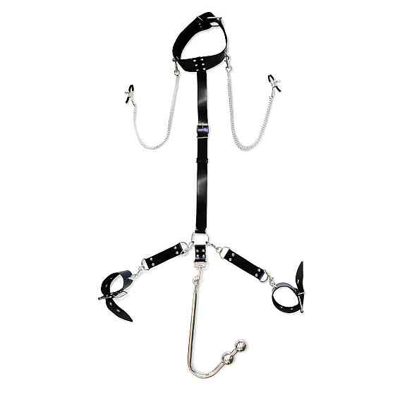 Бондажний набір з металевим анальним гаком Art of Sex Beatrice Bondage set with anal hook № 3 Sex Aura Київ